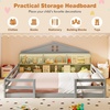 image:imageGiantex Twin Floor Bed with Fence for Kids Wooden Montessori Bed Frame with Lockable Door amp Guardrails Low Floor Beds for Kids Boys Girls No Box Spring Needed Without Wood Slats Mint SkyGrey