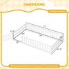 image:imageGiantex Twin Floor Bed with Fence for Kids Wooden Montessori Bed Frame with Lockable Door amp Guardrails Low Floor Beds for Kids Boys Girls No Box Spring Needed Without Wood Slats Mint SkyWhite