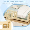 image:imageGiantex Twin Floor Bed with Fence for Kids Wooden Montessori Bed Frame with Lockable Door amp Guardrails Low Floor Beds for Kids Boys Girls No Box Spring Needed Without Wood Slats Mint SkyNatural
