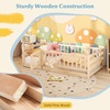 image:imageGiantex Twin Floor Bed with Fence for Kids Wooden Montessori Bed Frame with Lockable Door amp Guardrails Low Floor Beds for Kids Boys Girls No Box Spring Needed Without Wood Slats Mint SkyNatural