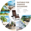 image:imageGiantex 2 PCS Zero Gravity Chair Patio Chaise Lounge Chairs Outdoor Yard Pool Recliner Folding Lounge Chair with Cup Holder BeigeBrown