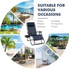 image:imageGiantex 2 PCS Zero Gravity Chair Patio Chaise Lounge Chairs Outdoor Yard Pool Recliner Folding Lounge Chair with Cup Holder BeigeNavy