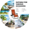 image:imageGiantex 2 PCS Zero Gravity Chair Patio Chaise Lounge Chairs Outdoor Yard Pool Recliner Folding Lounge Chair with Cup Holder BeigeOrange