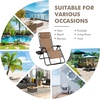 image:imageGiantex 2 PCS Zero Gravity Chair Patio Chaise Lounge Chairs Outdoor Yard Pool Recliner Folding Lounge Chair with Cup Holder BeigeTan