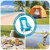 image:imageGiantex 2 Pack Folding Beach Chairs for Adults Portable Lightweight Camping Chairs wPadded Armrests Cup Holders amp Storage Pockets Low Seat Lawn Chairs wCarry Bags for Picnic Hiking amp Travel