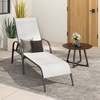image:imageGiantex 2 Pack Patio Lounge Chair Outdoor Chaise Lounge with 5 Adjustable Backrest Sturdy Steel Frame Sunbathing Recliner Tanning Chair for Beach Outside Yard Balcony Pool Chairs 2TurquoiseGrey