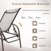 image:imageGiantex 2 Pack Patio Lounge Chair Outdoor Chaise Lounge with 5 Adjustable Backrest Sturdy Steel Frame Sunbathing Recliner Tanning Chair for Beach Outside Yard Balcony Pool Chairs 2TurquoiseGrey