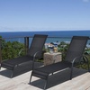 image:imageGiantex 2 Pack Patio Lounge Chair Outdoor Chaise Lounge with 5 Adjustable Backrest Sturdy Steel Frame Sunbathing Recliner Tanning Chair for Beach Outside Yard Balcony Pool Chairs 2TurquoiseBlack