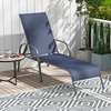 image:imageGiantex 2 Pack Patio Lounge Chair Outdoor Chaise Lounge with 5 Adjustable Backrest Sturdy Steel Frame Sunbathing Recliner Tanning Chair for Beach Outside Yard Balcony Pool Chairs 2TurquoiseNavy