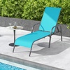 image:imageGiantex 2 Pack Patio Lounge Chair Outdoor Chaise Lounge with 5 Adjustable Backrest Sturdy Steel Frame Sunbathing Recliner Tanning Chair for Beach Outside Yard Balcony Pool Chairs 2TurquoiseTurquoise