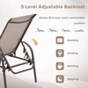 image:imageGiantex 2 Pack Patio Lounge Chair Outdoor Chaise Lounge with 5 Adjustable Backrest Sturdy Steel Frame Sunbathing Recliner Tanning Chair for Beach Outside Yard Balcony Pool Chairs 2TurquoiseBrown