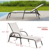 image:imageGiantex 2 Pack Patio Lounge Chair Outdoor Chaise Lounge with 5 Adjustable Backrest Sturdy Steel Frame Sunbathing Recliner Tanning Chair for Beach Outside Yard Balcony Pool Chairs 2TurquoiseGrey