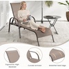 image:imageGiantex 2 Pack Patio Lounge Chair Outdoor Chaise Lounge with 5 Adjustable Backrest Sturdy Steel Frame Sunbathing Recliner Tanning Chair for Beach Outside Yard Balcony Pool Chairs 2TurquoiseBrown