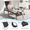 image:imageGiantex 2 Pack Patio Lounge Chair Outdoor Chaise Lounge with 5 Adjustable Backrest Sturdy Steel Frame Sunbathing Recliner Tanning Chair for Beach Outside Yard Balcony Pool Chairs 2TurquoiseBlack