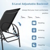 image:imageGiantex 2 Pack Patio Lounge Chair Outdoor Chaise Lounge with 5 Adjustable Backrest Sturdy Steel Frame Sunbathing Recliner Tanning Chair for Beach Outside Yard Balcony Pool Chairs 2TurquoiseBlack