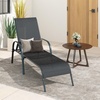 image:imageGiantex 2 Pack Patio Lounge Chair Outdoor Chaise Lounge with 5 Adjustable Backrest Sturdy Steel Frame Sunbathing Recliner Tanning Chair for Beach Outside Yard Balcony Pool Chairs 2TurquoiseBlack
