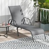 image:imageGiantex 2 Pack Patio Lounge Chair Outdoor Chaise Lounge with 5 Adjustable Backrest Sturdy Steel Frame Sunbathing Recliner Tanning Chair for Beach Outside Yard Balcony Pool Chairs 2TurquoiseDark Gray