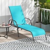 image:imageGiantex 2 Pack Patio Lounge Chair Outdoor Chaise Lounge with 5 Adjustable Backrest Sturdy Steel Frame Sunbathing Recliner Tanning Chair for Beach Outside Yard Balcony Pool Chairs 2TurquoiseTurquoise