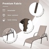 image:imageGiantex 2 Pack Patio Lounge Chair Outdoor Chaise Lounge with 5 Adjustable Backrest Sturdy Steel Frame Sunbathing Recliner Tanning Chair for Beach Outside Yard Balcony Pool Chairs 2TurquoiseBrown