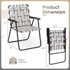 image:imageGiantex 2Pack Beach Chairs for Adults Camping Chair with Steel Frame Webbing Design Lightweight Folding Directors Chair for Outdoor Patio Fishing Yard Poolside Lawn RedKhaki