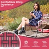 image:imageGiantex 2Pack Beach Chairs for Adults Camping Chair with Steel Frame Webbing Design Lightweight Folding Directors Chair for Outdoor Patio Fishing Yard Poolside Lawn RedRed