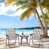 image:imageGiantex 2Pack Beach Chairs for Adults Camping Chair with Steel Frame Webbing Design Lightweight Folding Directors Chair for Outdoor Patio Fishing Yard Poolside Lawn RedKhaki