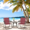 image:imageGiantex 2Pack Beach Chairs for Adults Camping Chair with Steel Frame Webbing Design Lightweight Folding Directors Chair for Outdoor Patio Fishing Yard Poolside Lawn RedRed