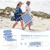 image:imageGiantex 2Pack Beach Chairs for Adults Camping Chair with Steel Frame Webbing Design Lightweight Folding Directors Chair for Outdoor Patio Fishing Yard Poolside Lawn RedBlue