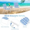 image:imageGiantex 2Pack Beach Chairs for Adults Camping Chair with Steel Frame Webbing Design Lightweight Folding Directors Chair for Outdoor Patio Fishing Yard Poolside Lawn RedBlue