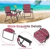 image:imageGiantex 2Pack Beach Chairs for Adults Camping Chair with Steel Frame Webbing Design Lightweight Folding Directors Chair for Outdoor Patio Fishing Yard Poolside Lawn RedRed