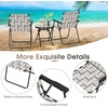 image:imageGiantex 2Pack Beach Chairs for Adults Camping Chair with Steel Frame Webbing Design Lightweight Folding Directors Chair for Outdoor Patio Fishing Yard Poolside Lawn RedKhaki