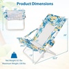 image:imageGiantex 2Pack Folding Beach Chair Low Lawn Chairs with Padded Head Pillow Mesh Back Cup Holder and Armrests Portable Outdoor Lounge Chair for Camping Sunbathing Picnic FishingBlue