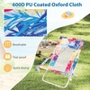 image:imageGiantex 2Pack Folding Beach Chair Low Lawn Chairs with Padded Head Pillow Mesh Back Cup Holder and Armrests Portable Outdoor Lounge Chair for Camping Sunbathing Picnic FishingPink
