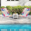 image:imageGiantex 2Pack Folding Beach Chair Low Lawn Chairs with Padded Head Pillow Mesh Back Cup Holder and Armrests Portable Outdoor Lounge Chair for Camping Sunbathing Picnic FishingPink