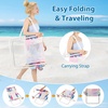 image:imageGiantex 2Pack Folding Beach Chair Low Lawn Chairs with Padded Head Pillow Mesh Back Cup Holder and Armrests Portable Outdoor Lounge Chair for Camping Sunbathing Picnic FishingPink