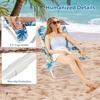 image:imageGiantex 2Pack Folding Beach Chair Low Lawn Chairs with Padded Head Pillow Mesh Back Cup Holder and Armrests Portable Outdoor Lounge Chair for Camping Sunbathing Picnic FishingBlue