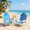 image:imageGiantex 2Pack Folding Camping Chair with 5 Adjustable Positions Head Pillow Towel Bar Armrests amp Cup Holder Portable Outdoor Backpack Chair for Lay Flat Sunbathing Picnic Beach Blue