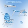image:imageGiantex 2Pack Folding Camping Chair with 5 Adjustable Positions Head Pillow Towel Bar Armrests amp Cup Holder Portable Outdoor Backpack Chair for Lay Flat Sunbathing Picnic Beach Blue