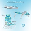 image:imageGiantex 2Pack Folding Camping Chair with 5 Adjustable Positions Head Pillow Towel Bar Armrests amp Cup Holder Portable Outdoor Backpack Chair for Lay Flat Sunbathing Picnic Beach Green