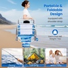 image:imageGiantex 2Pack Folding Camping Chair with 5 Adjustable Positions Head Pillow Towel Bar Armrests amp Cup Holder Portable Outdoor Backpack Chair for Lay Flat Sunbathing Picnic Beach Blue