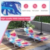 image:imageGiantex 2Pack Patio Lounge Chair with 5Position Carry Strap Metal Frame 330Lbs Portable Chaise Lounge Folding Camping Cot for Lay Flat Outdoor Poolside Backyard Beach Tanning 1 BlueColorful