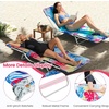 image:imageGiantex 2Pack Patio Lounge Chair with 5Position Carry Strap Metal Frame 330Lbs Portable Chaise Lounge Folding Camping Cot for Lay Flat Outdoor Poolside Backyard Beach Tanning 1 BlueColorful