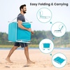 image:imageGiantex 2Pack Patio Lounge Chair with 5Position Carry Strap Metal Frame 330Lbs Portable Chaise Lounge Folding Camping Cot for Lay Flat Outdoor Poolside Backyard Beach Tanning 1 BlueBlue