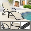 image:imageGiantex 2in1 Outdoor Rocking Chair Convertible Lounge Chair with 4Position Adjustable Backrest Curved Armrests Lightweight Aluminum Frame Patio Lounger Rocker for Porch Poolside GreyBeige