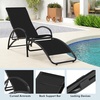 image:imageGiantex 2in1 Outdoor Rocking Chair Convertible Lounge Chair with 4Position Adjustable Backrest Curved Armrests Lightweight Aluminum Frame Patio Lounger Rocker for Porch Poolside GreyBlack