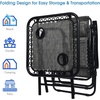 image:imageGiantex 3 PCS Zero Gravity Chair Patio Chaise Lounge Chairs Outdoor Yard Pool Recliner Folding Lounge Table Chair Set Backyard Lounge Chairs BeigeGrey