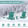image:imageGiantex 52 Tall Adirondack Chair Set of 4 HDPE Outdoor Bar Stool with Ergonomic Backrest Armrests Footrest Fire Pit Chair All Weather Patio Bistro Chair for Yard Garden Lawn Chair TurquoiseTurquoise