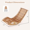 image:imageGiantex Acacia Wood Outdoor Rocking Chair Set of 2 Patio Lounge Chair with Ergonomic Curved amp Slatted Seat High Back Bottom Stopper Outside Chaise Lounge 63x235x26 Pool Lounger for Porch1