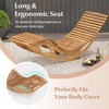 image:imageGiantex Acacia Wood Outdoor Rocking Chair Set of 2 Patio Lounge Chair with Ergonomic Curved amp Slatted Seat High Back Bottom Stopper Outside Chaise Lounge 63x235x26 Pool Lounger for Porch1