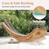 image:imageGiantex Acacia Wood Outdoor Rocking Chair Set of 2 Patio Lounge Chair with Ergonomic Curved amp Slatted Seat High Back Bottom Stopper Outside Chaise Lounge 63x235x26 Pool Lounger for Porch2